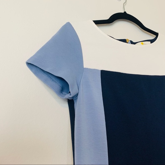Boden Modern Color Block Ponte Dress Blue Size 6 - Picture 4 of 8